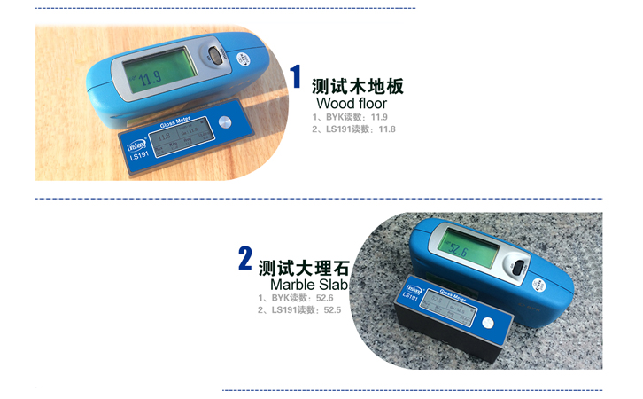 LS191与BYK光泽度测试仪对比