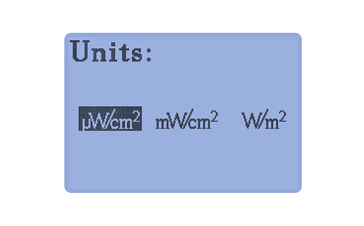 紫外线辐射照度计单位切换功能